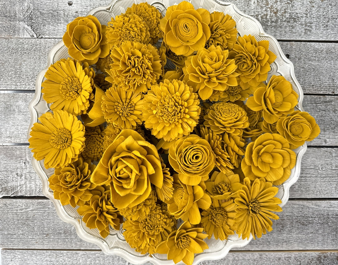 Sola Wood Flowers - Matte Gold Dyed Flowers - Luv Sola Flowers