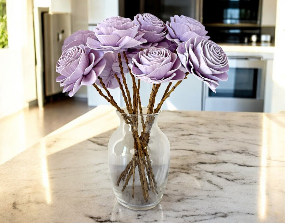 Stemmed Wood Flowers - New Beauty Lilac - Luv Sola Flowers