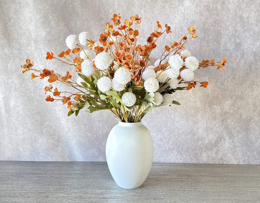 Peach Whisper Faux Arrangement - Kiku and Dogwood - Luv Sola Flowers