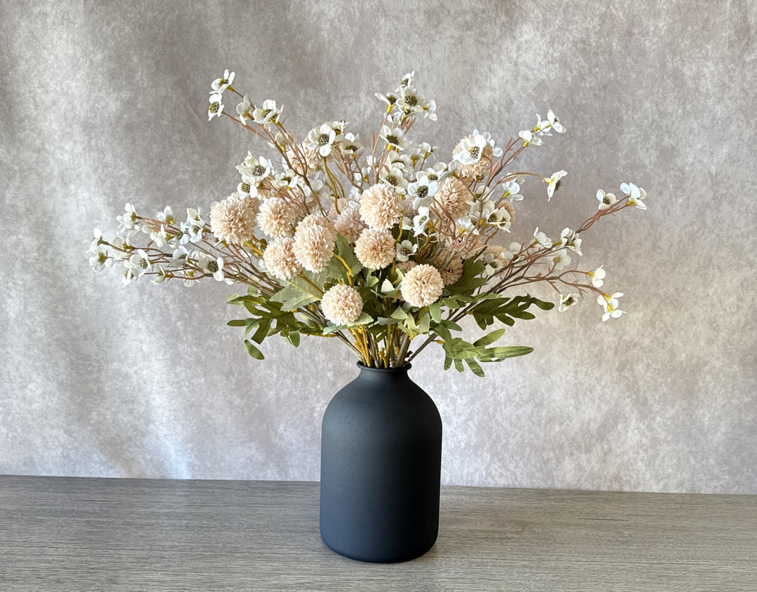 Vanilla Bloom Faux Arrangement - Kiku and Dogwood - Luv Sola Flowers