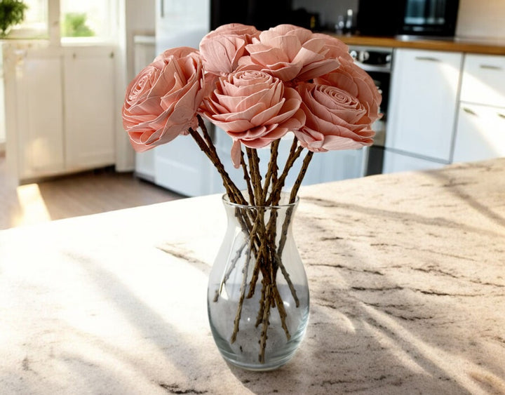 Stemmed Wood Flowers - New Beauty Soft Pink - Luv Sola Flowers