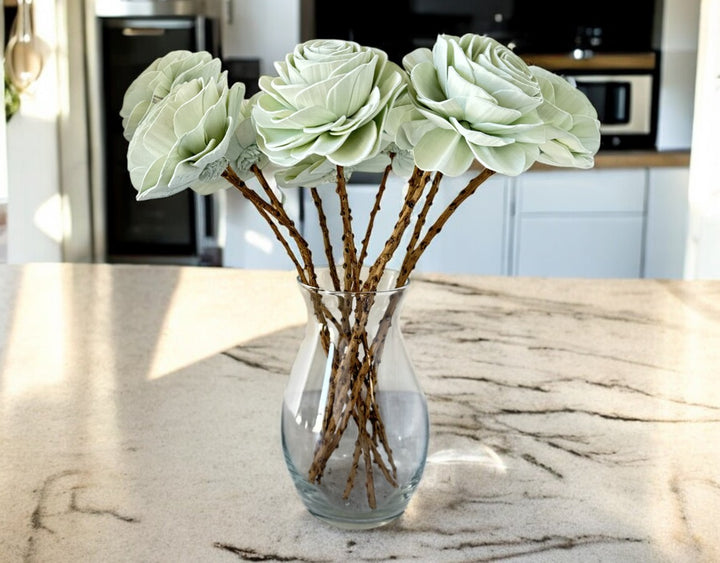 Stemmed Wood Flowers - New Beauty Mint - Luv Sola Flowers