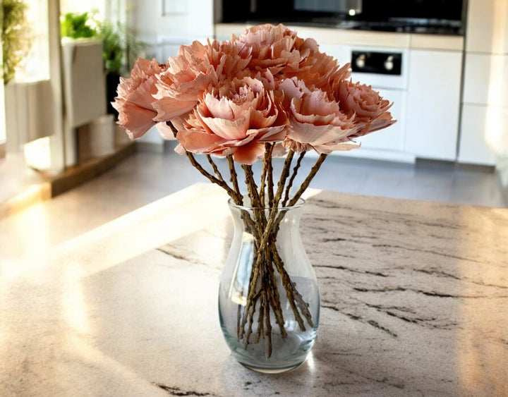 Stemmed Wood Flowers - Helena Soft Pink - Luv Sola Flowers