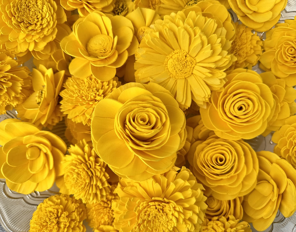 Sola Wood Flowers - Yellow Dyed Flowers - Luv Sola Flowers