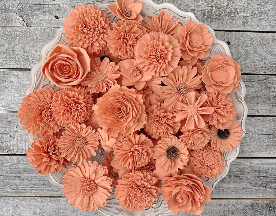 Sola Wood Flowers - Peach Dyed Flowers - Luv Sola Flowers