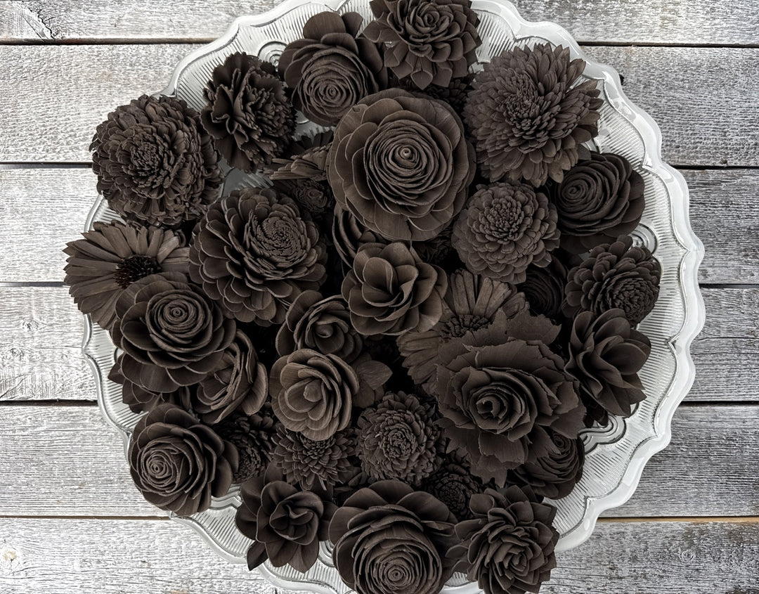 Sola Wood Flowers - Dark Brown Dyed Flowers - Luv Sola Flowers