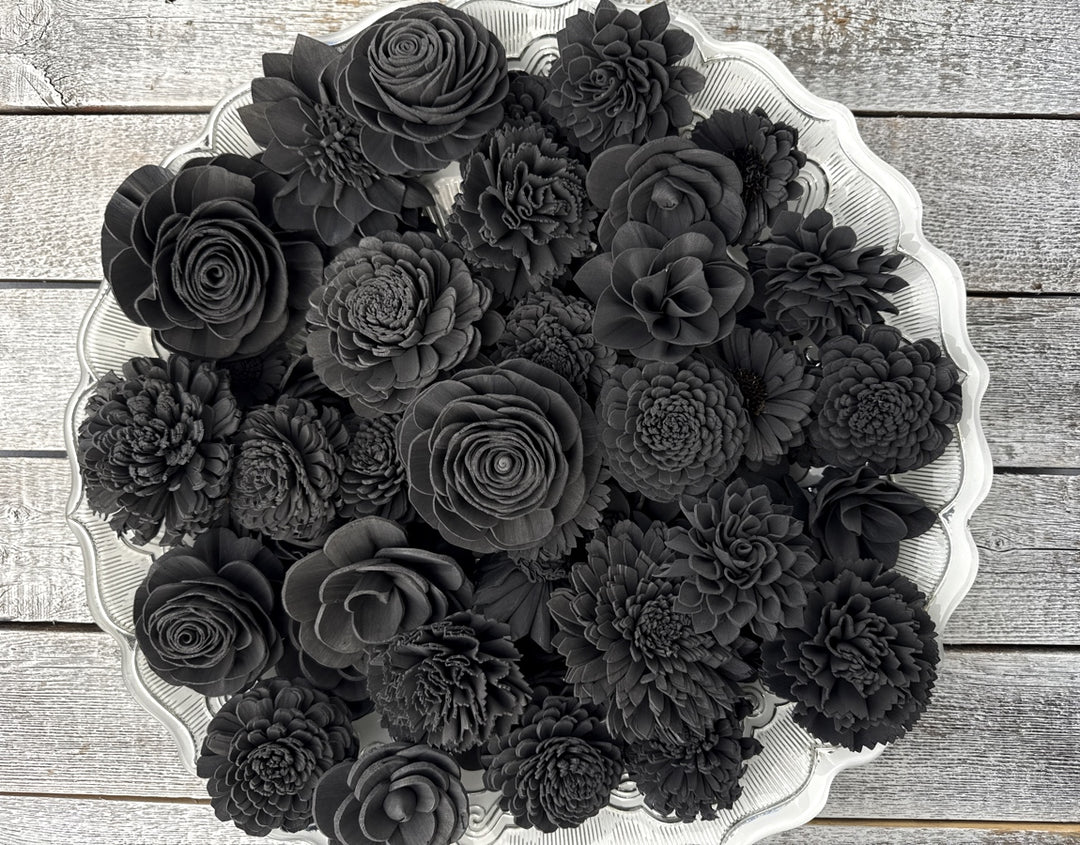 Sola Wood Flowers - Charcoal Gray Dyed Flowers - Luv Sola Flowers