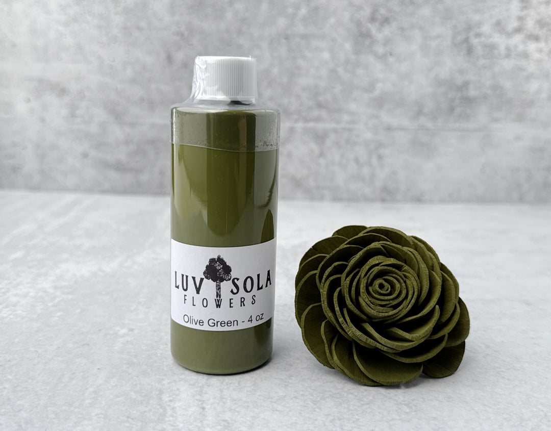 Wood Flower Dye - Olive Green - Luv Sola Flowers