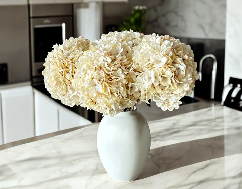 Faux Silk Hydrangea - Cream - Luv Sola Flowers