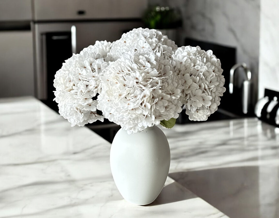 Faux Silk Hydrangea - White - Luv Sola Flowers