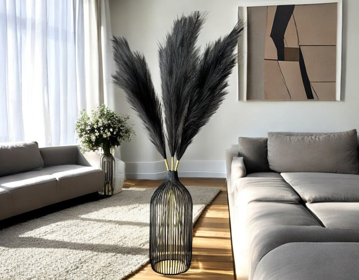 Tall Faux Pampas Grass - Black - Luv Sola Flowers