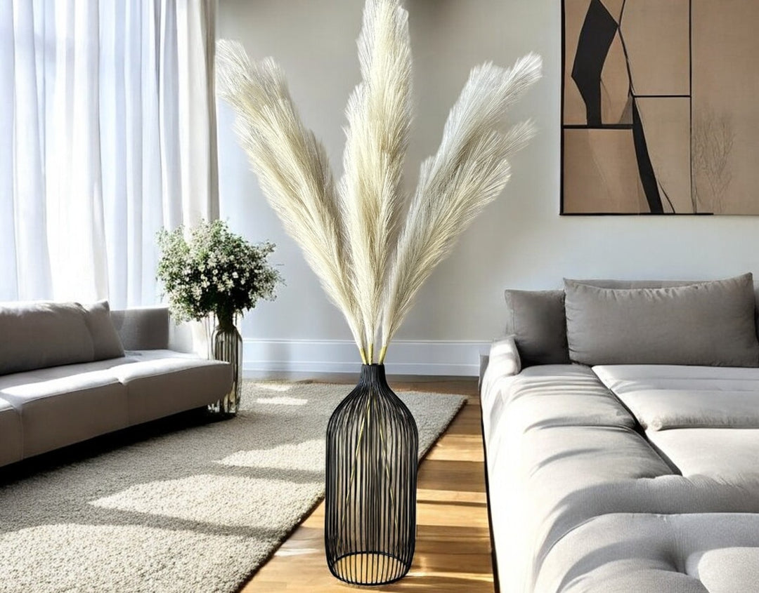 Tall Faux Pampas Grass - Cream - Luv Sola Flowers