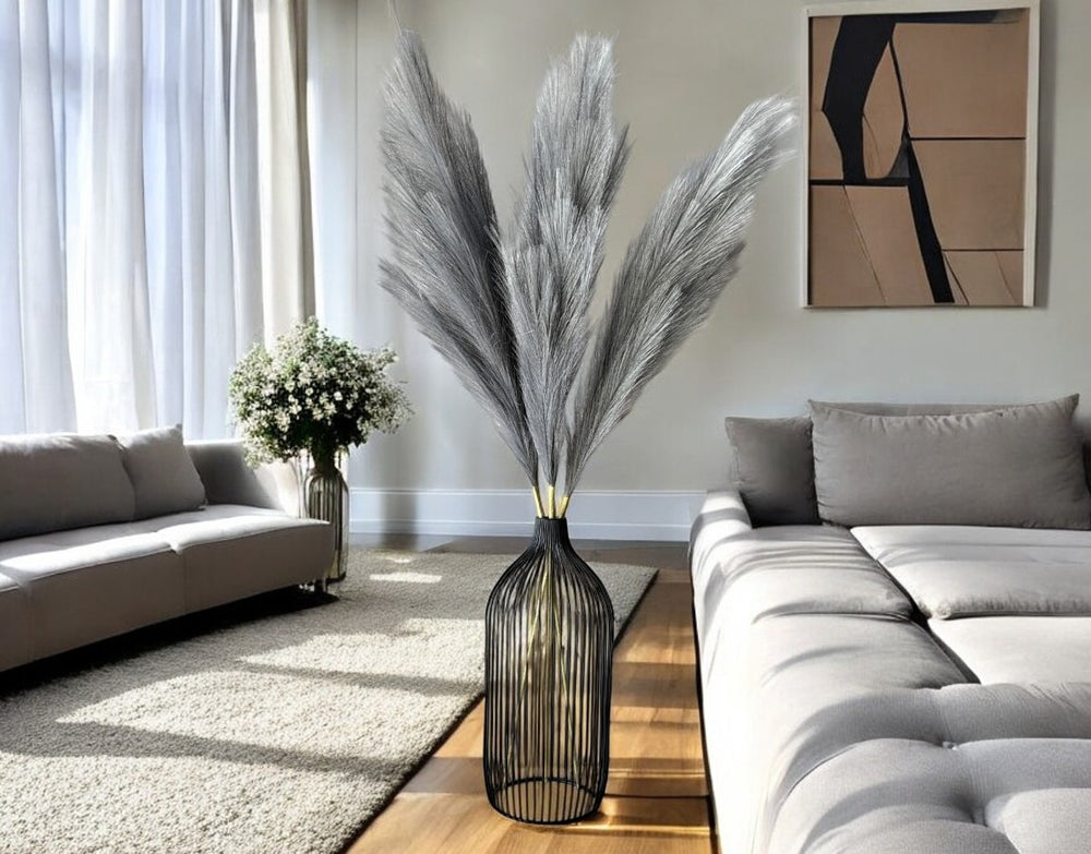 Tall Faux Pampas Grass - Gray - Luv Sola Flowers