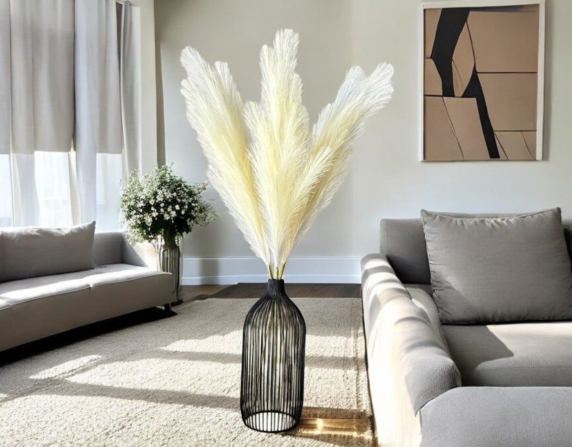 Tall Faux Pampas Grass - Ivory - Luv Sola Flowers