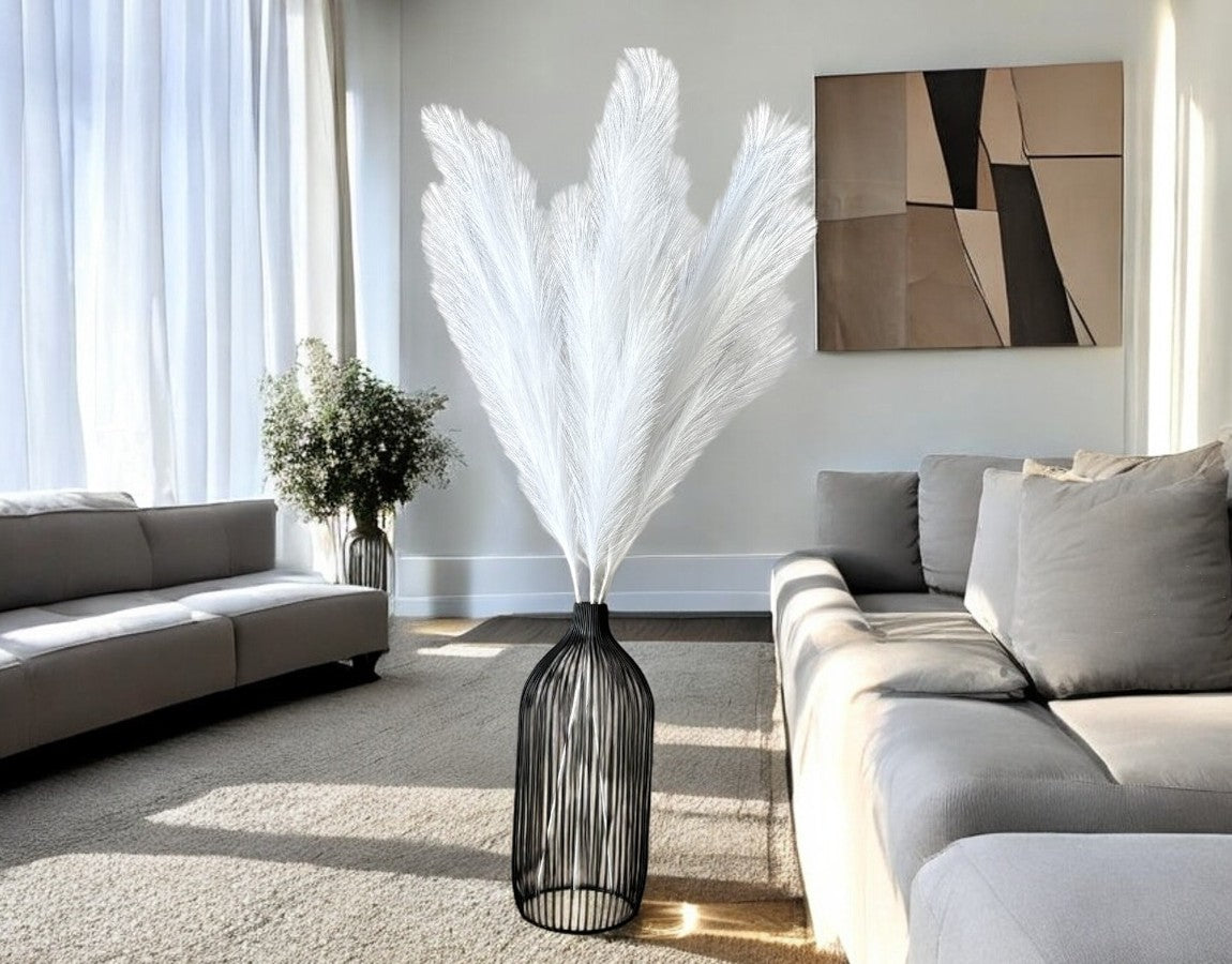 Tall Faux Pampas Grass - White - Luv Sola Flowers