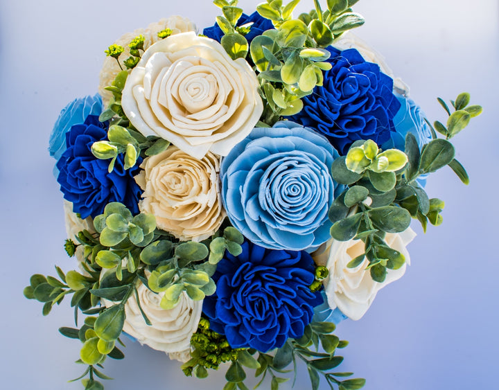 Sola Wood Flowers - Cool Blue Bouquet - Luv Sola Flowers