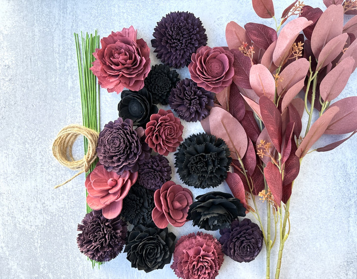 Sola Wood Flowers - Dark and Moody Bouquet - Luv Sola Flowers