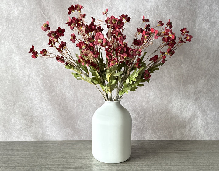 Faux Dogwood Flower - Burgundy - Luv Sola Flowers