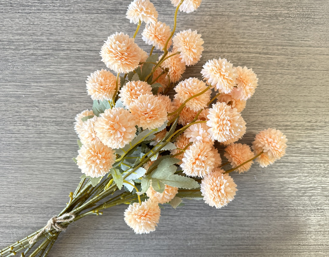 Faux Kiku Flower - Peach - Luv Sola Flowers