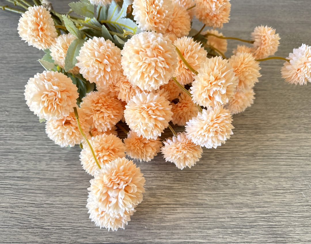 Faux Kiku Flower - Peach - Luv Sola Flowers