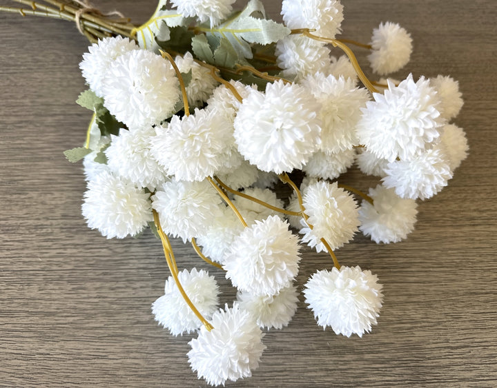 Faux Kiku Flower - White - Luv Sola Flowers