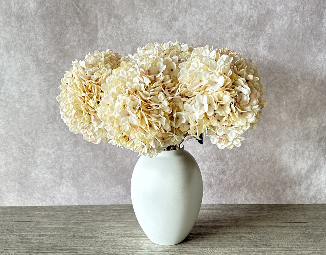 Faux Silk Hydrangea - Cream - Luv Sola Flowers