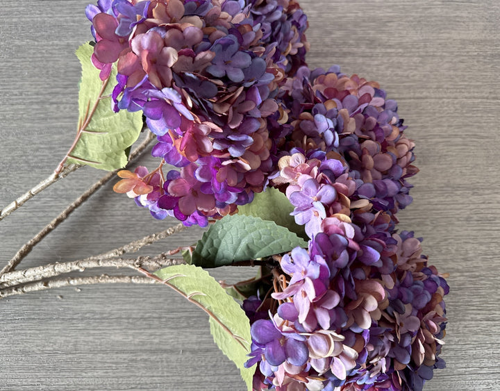 Faux Silk Hydrangea - Purple - Luv Sola Flowers