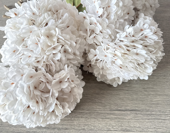 Faux Silk Hydrangea - White - Luv Sola Flowers