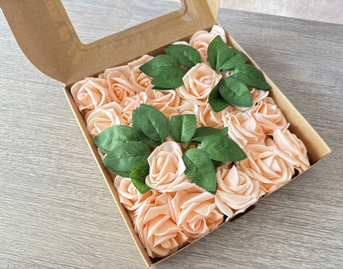 Foam Rose Box - Blush - Luv Sola Flowers