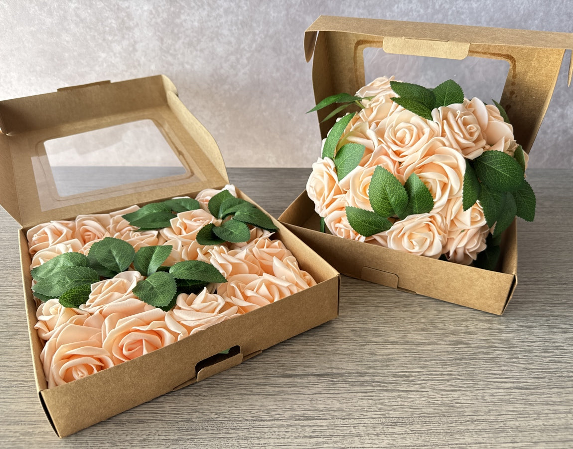 Foam Rose Box - Blush - Luv Sola Flowers