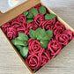 Foam Rose Box - Burgundy - Luv Sola Flowers