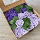 Foam Rose Box - Dark Purple & Lilac - Luv Sola Flowers