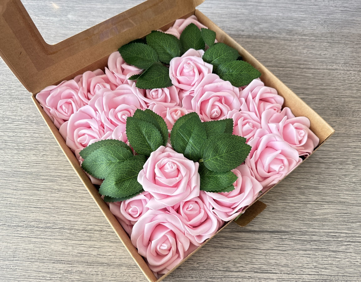 Foam Rose Box - Pink - Luv Sola Flowers