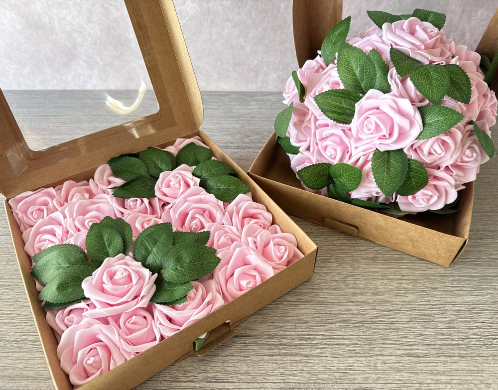 Foam Rose Box - Pink - Luv Sola Flowers