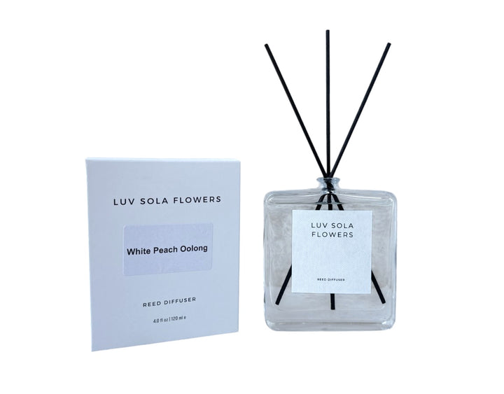 Reed Diffuser - White Peach Oolong - Luv Sola Flowers