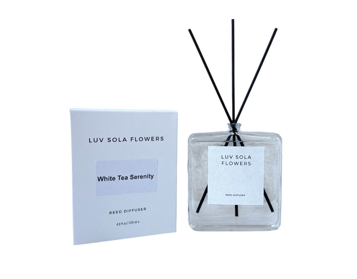 Reed Diffuser - White Tea Serenity - Luv Sola Flowers