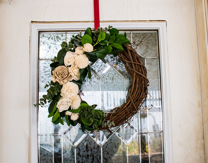 Sola Wood Flowers - Rustic Raw Wreath - Luv Sola Flowers