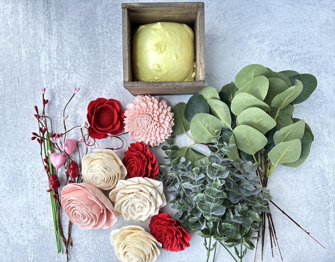 Valentine's Day Wood Box - Wood Flowers – Luv Sola Flowers